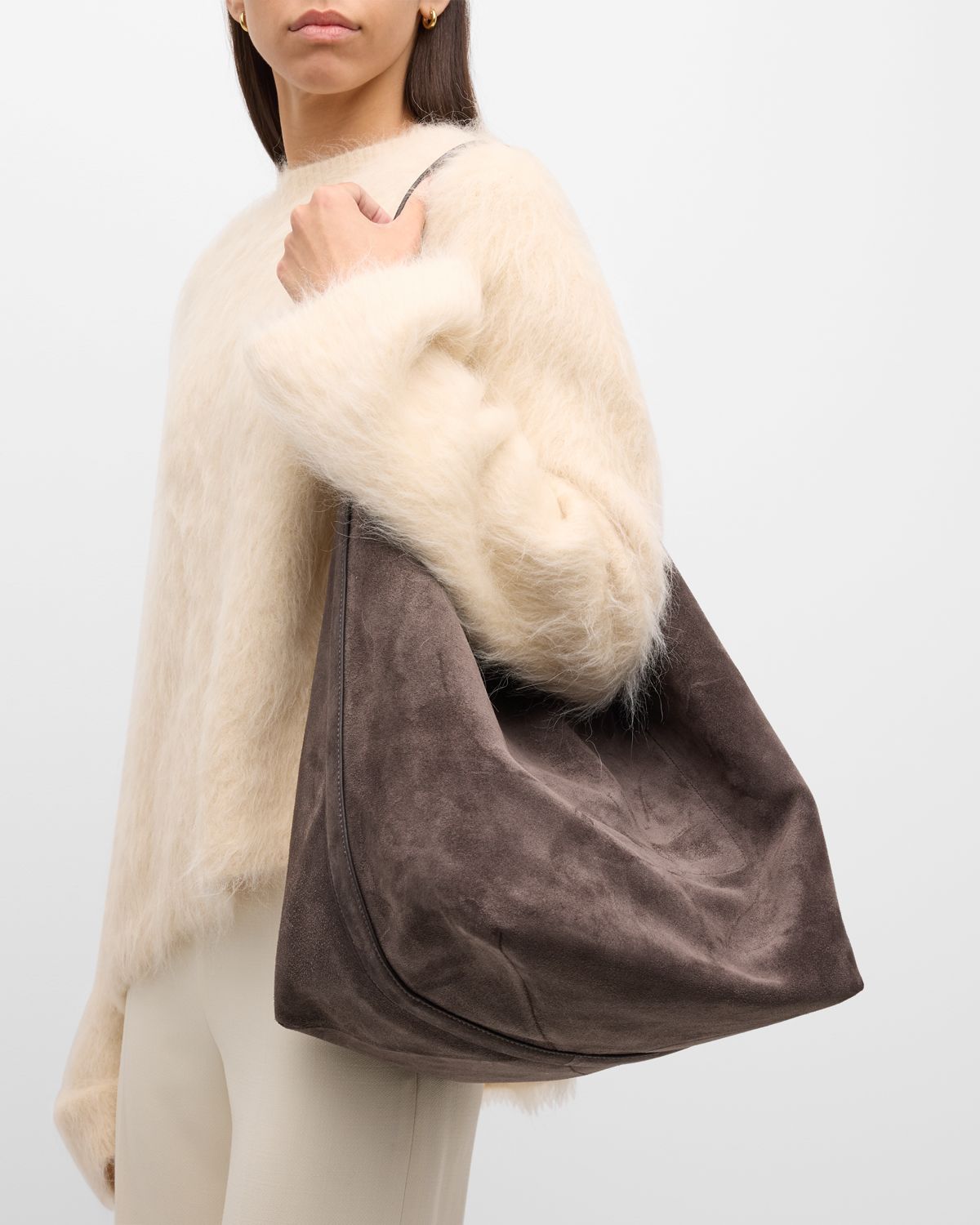 Toteme Belted Tote Bag in Suede