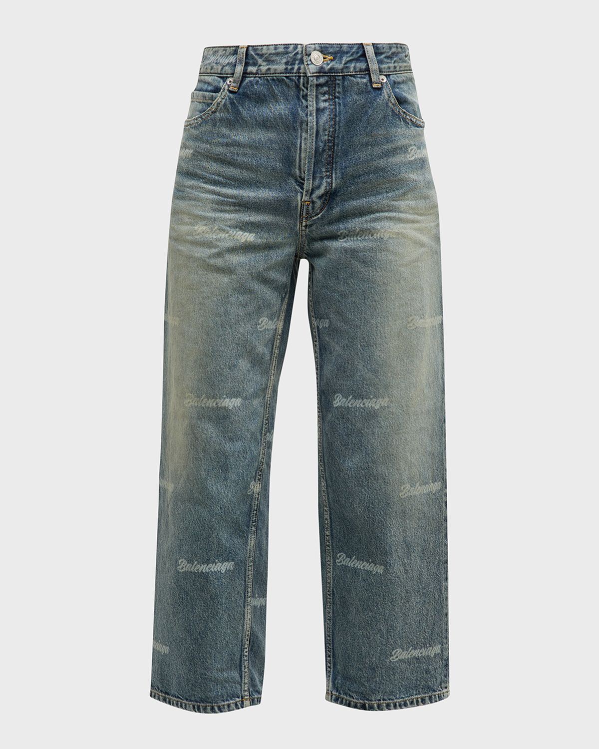 Balenciaga Girly Allover Cropped Pants