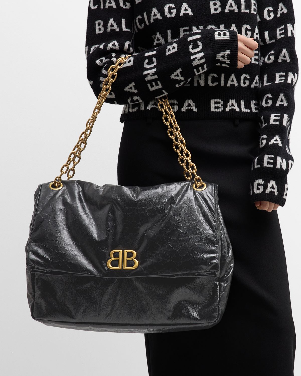 Balenciaga Monaco Large Chain Bag