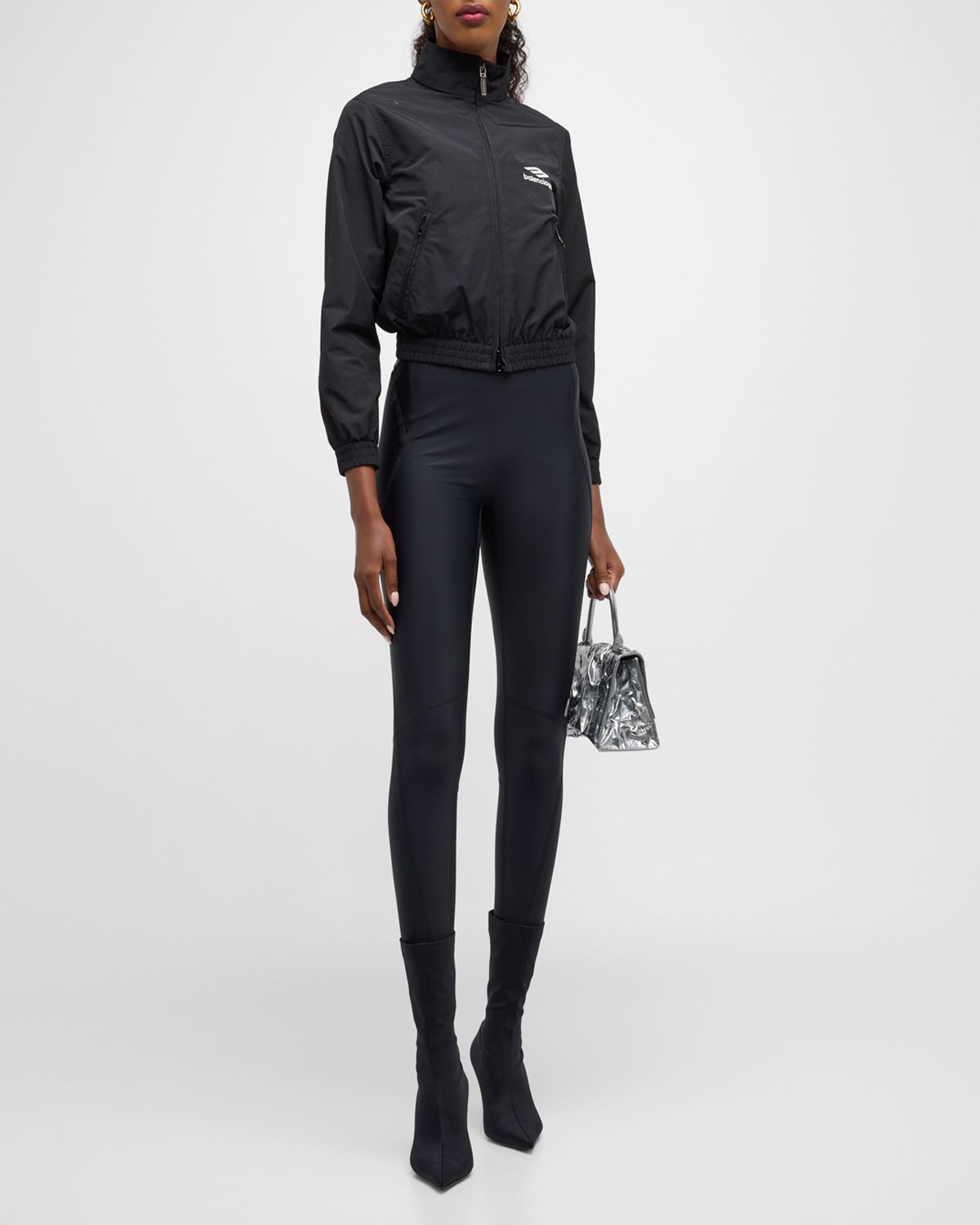 Balenciaga 3B Sports Icon Fitted Tracksuit Jacket