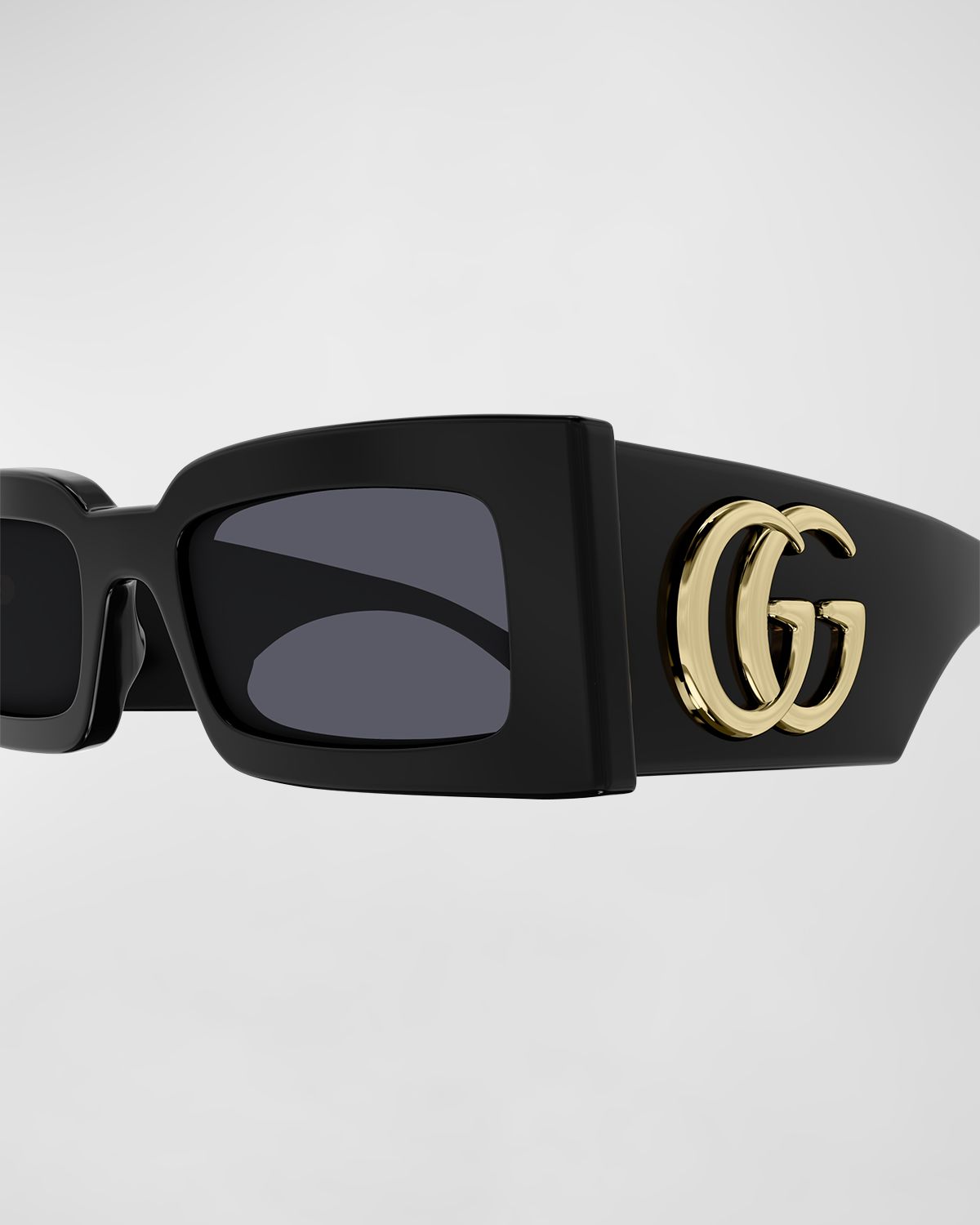 Gucci Geometric Acetate Rectangle Sunglasses