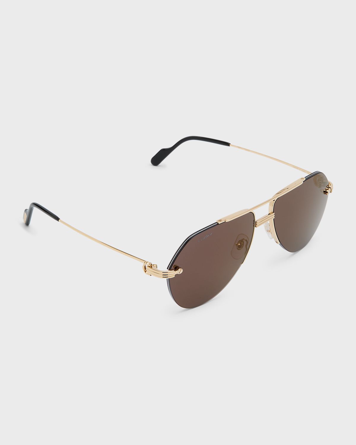 Cartier Men 's Metal Aviator Sunglasses