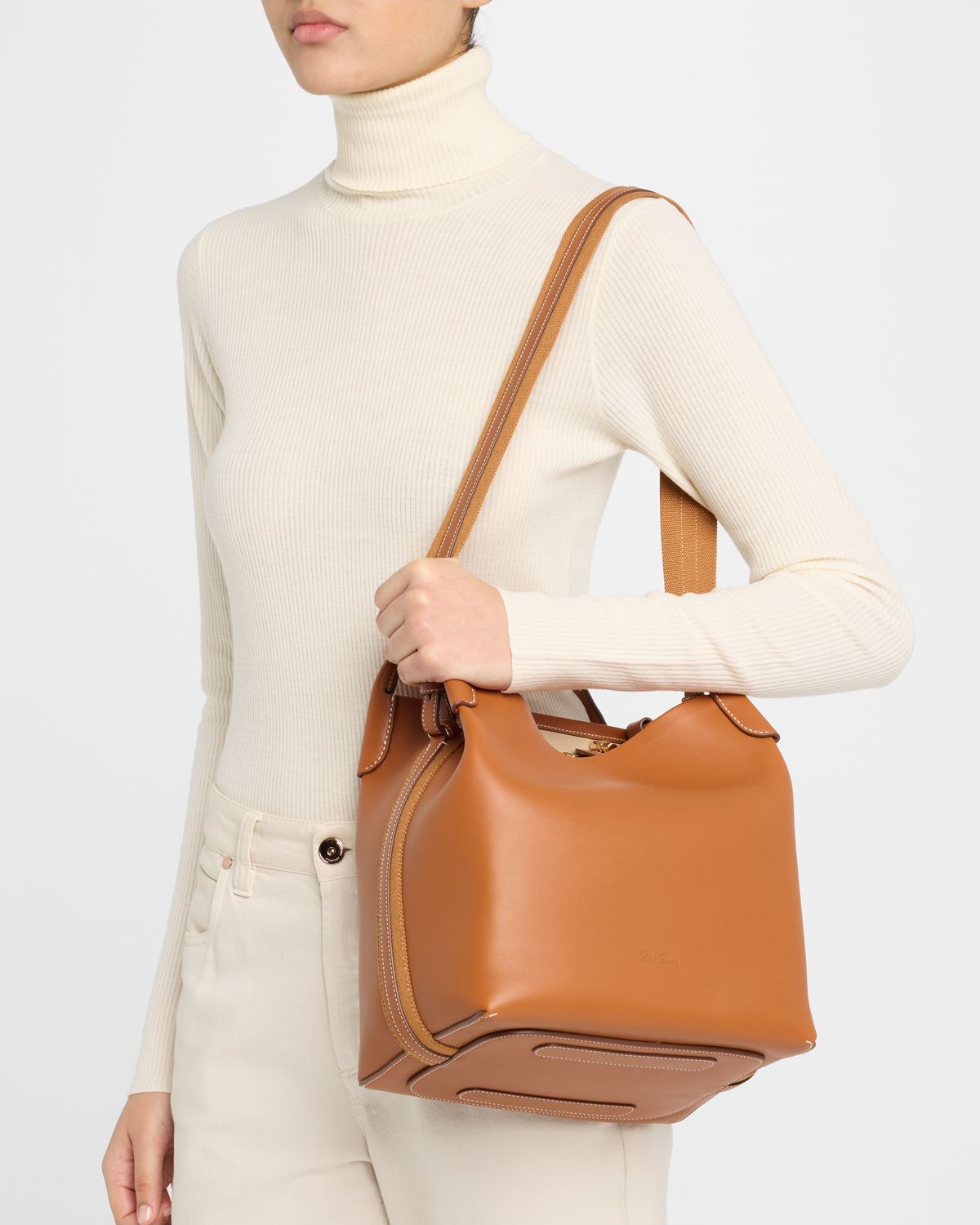 Loro Piana Bale Large Leather Bag