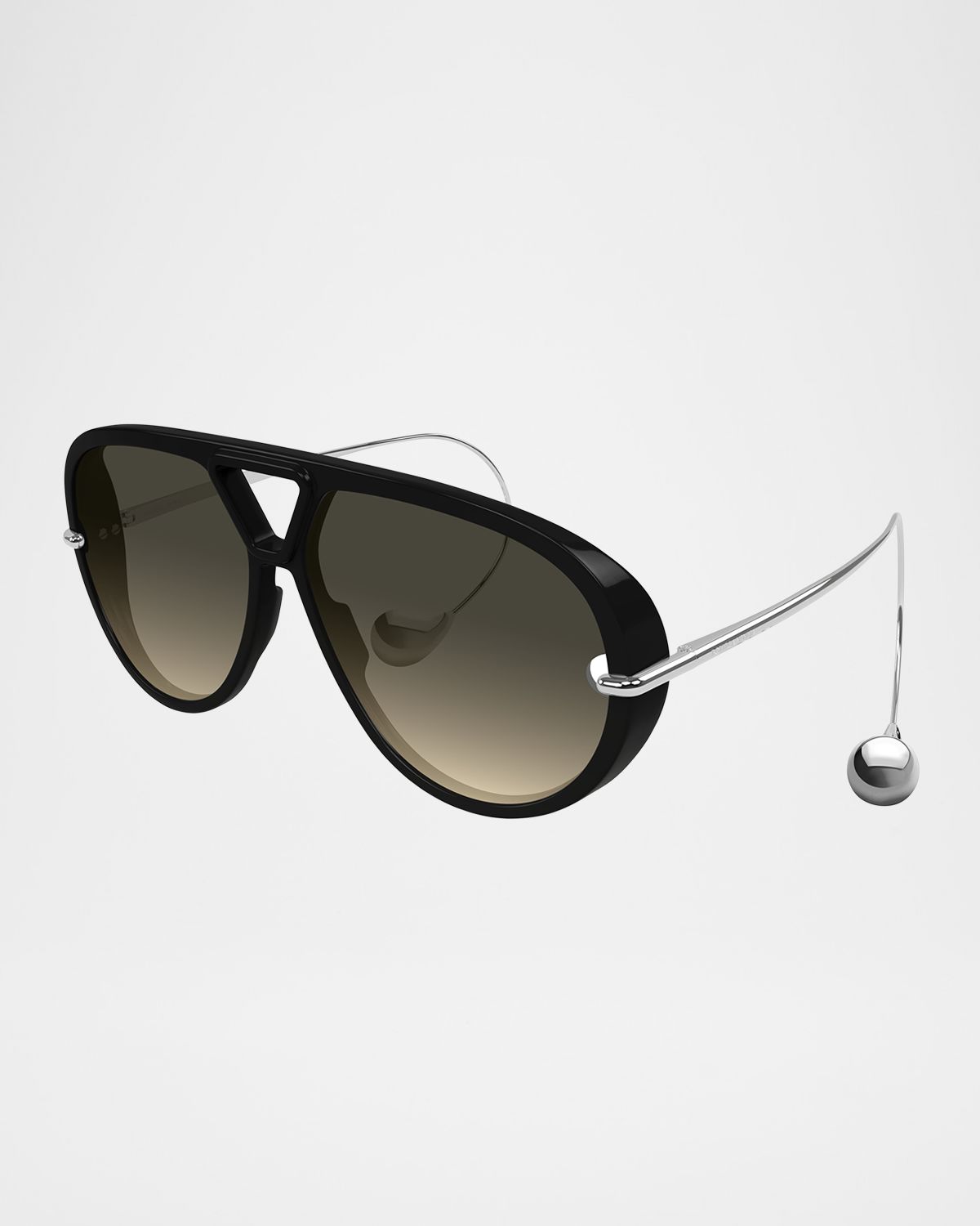 Bottega Veneta Geometric Acetate & Metal Alloy Aviator Sunglasses | Thumbnail 4
