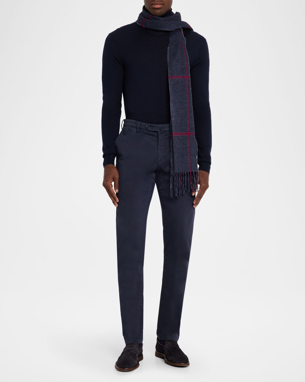 PIACENZA 1733 Men 's Silk-Cashmere Check Scarf