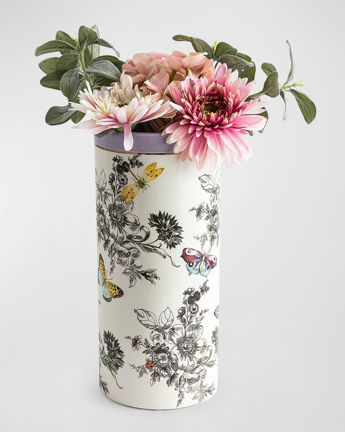 MacKenzie-Childs Butterfly Toile Vase