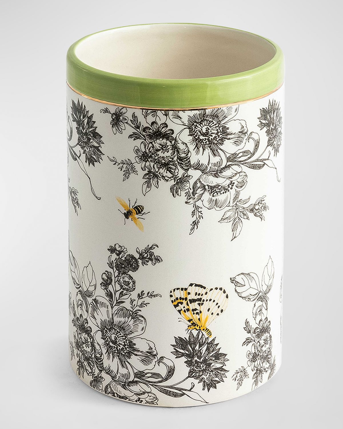MacKenzie-Childs Butterfly Toile Short Vase