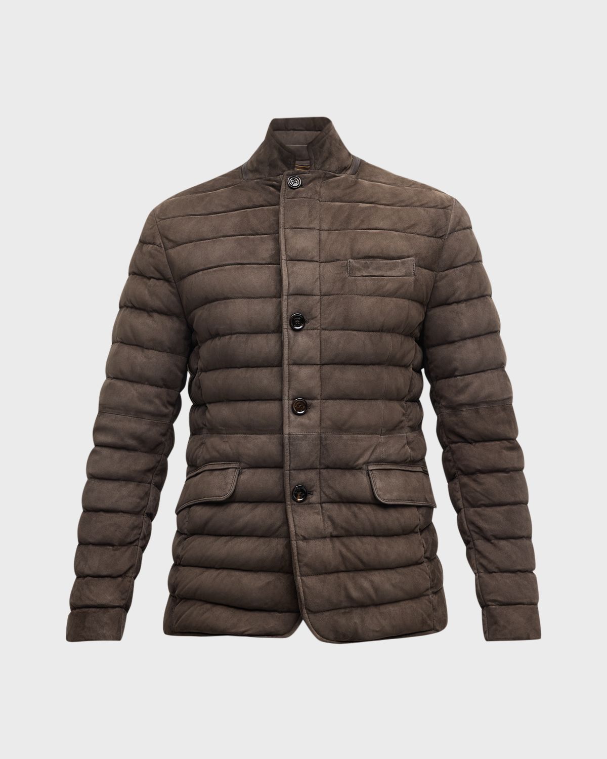 MooRER Men 's Channeled Suede Blazer