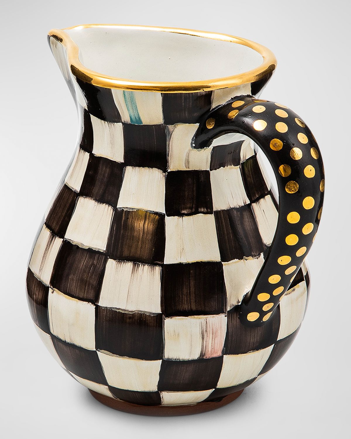 MacKenzie-Childs Courtly Check Portly Pitcher