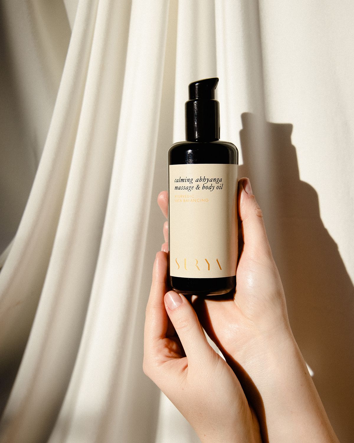 Surya Calming Abhyanga Massage Body Oil, 6.7 oz.