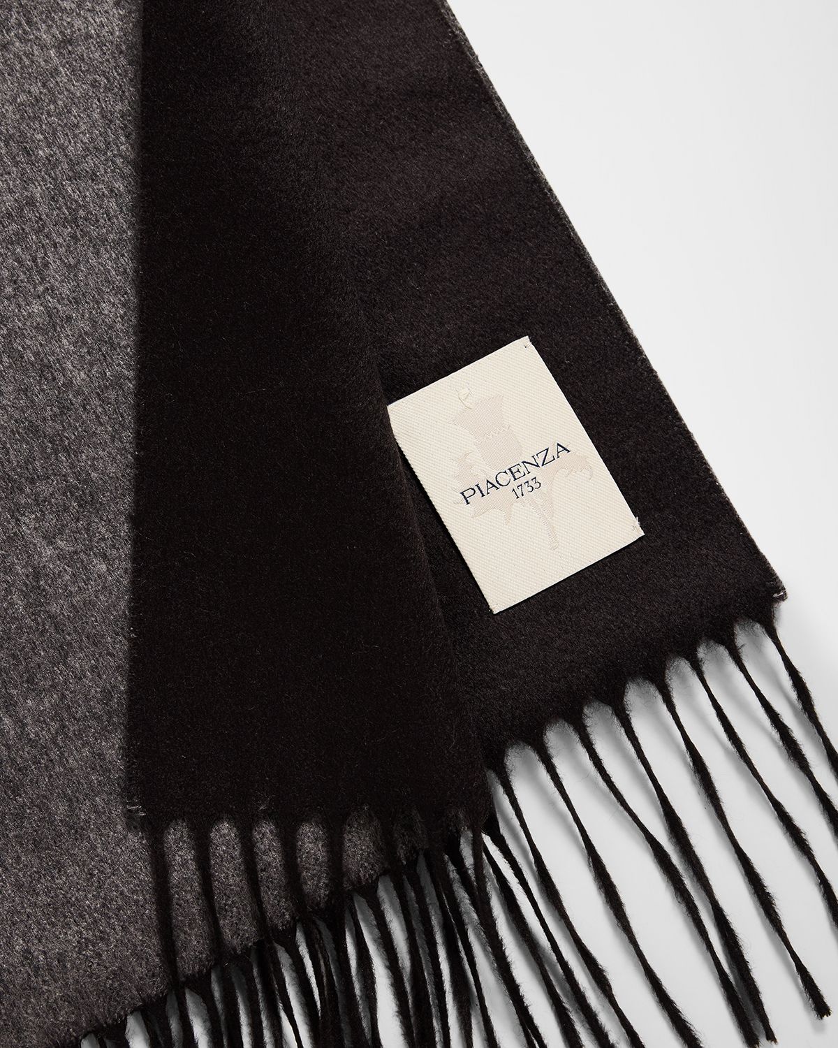 PIACENZA 1733 Men 's Two-Tone Cashmere-Silk Scarf | Thumbnail 4 PIACENZA 1733 Men 's Two-Tone Cashmere-Silk Scarf | Thumbnail 4