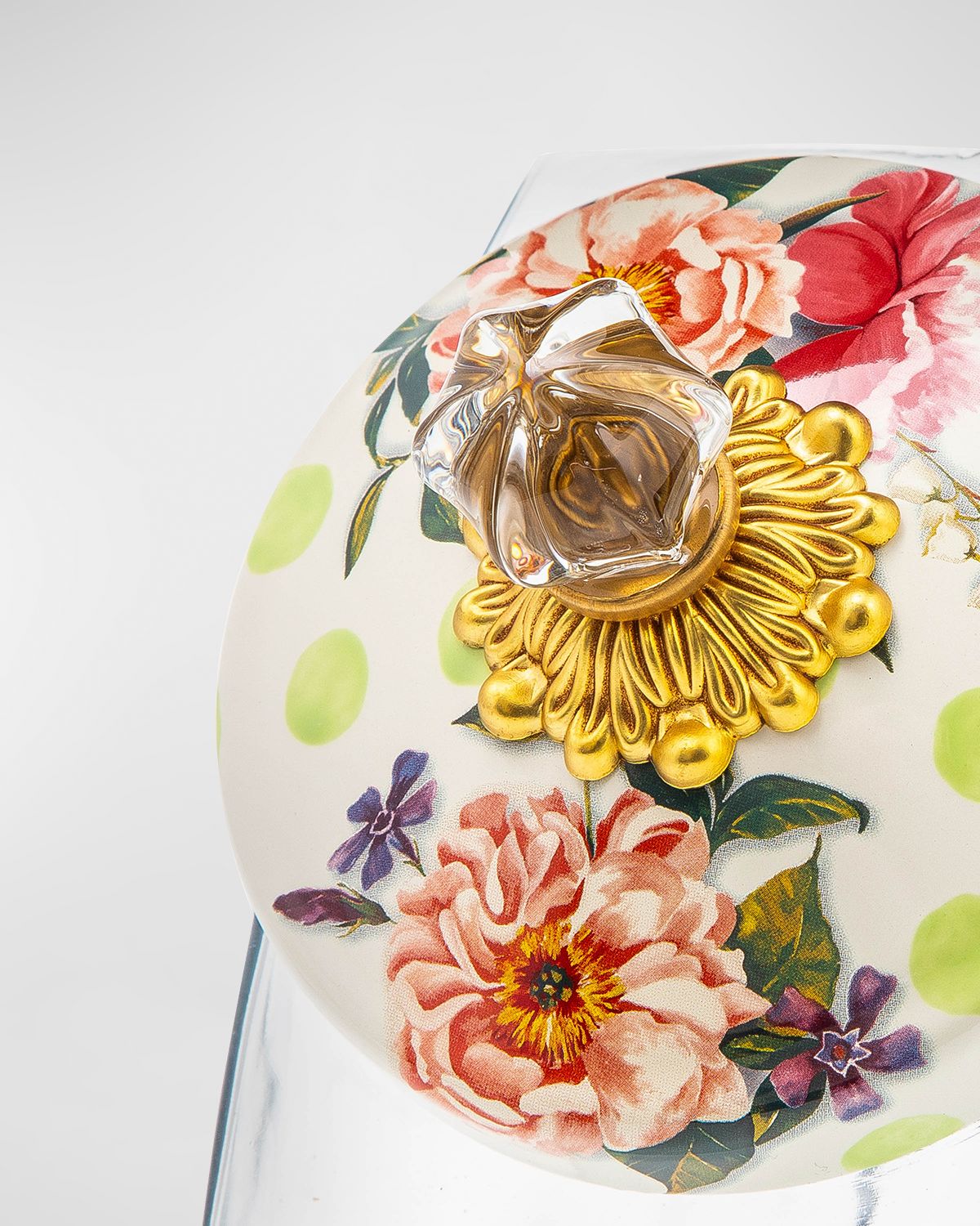 MacKenzie-Childs Cookie Jar with Wildflowers Enamel Lid