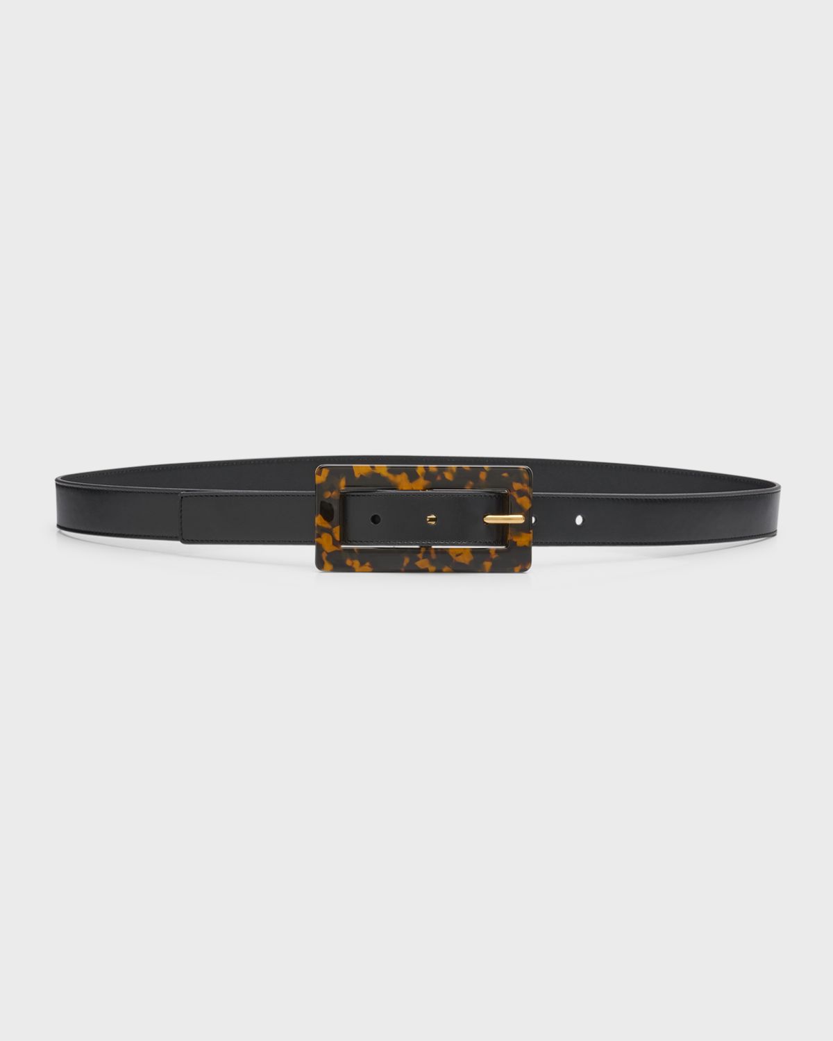 Saint Laurent Smooth Leather Belt With Rectangular Buckle | Thumbnail 3 Saint Laurent Smooth Leather Belt With Rectangular Buckle | Thumbnail 3