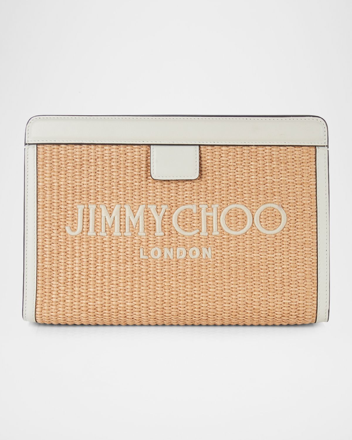 Jimmy Choo Avenue Logo Raffia Clutch Bag | Thumbnail 8 Jimmy Choo Avenue Logo Raffia Clutch Bag | Thumbnail 8