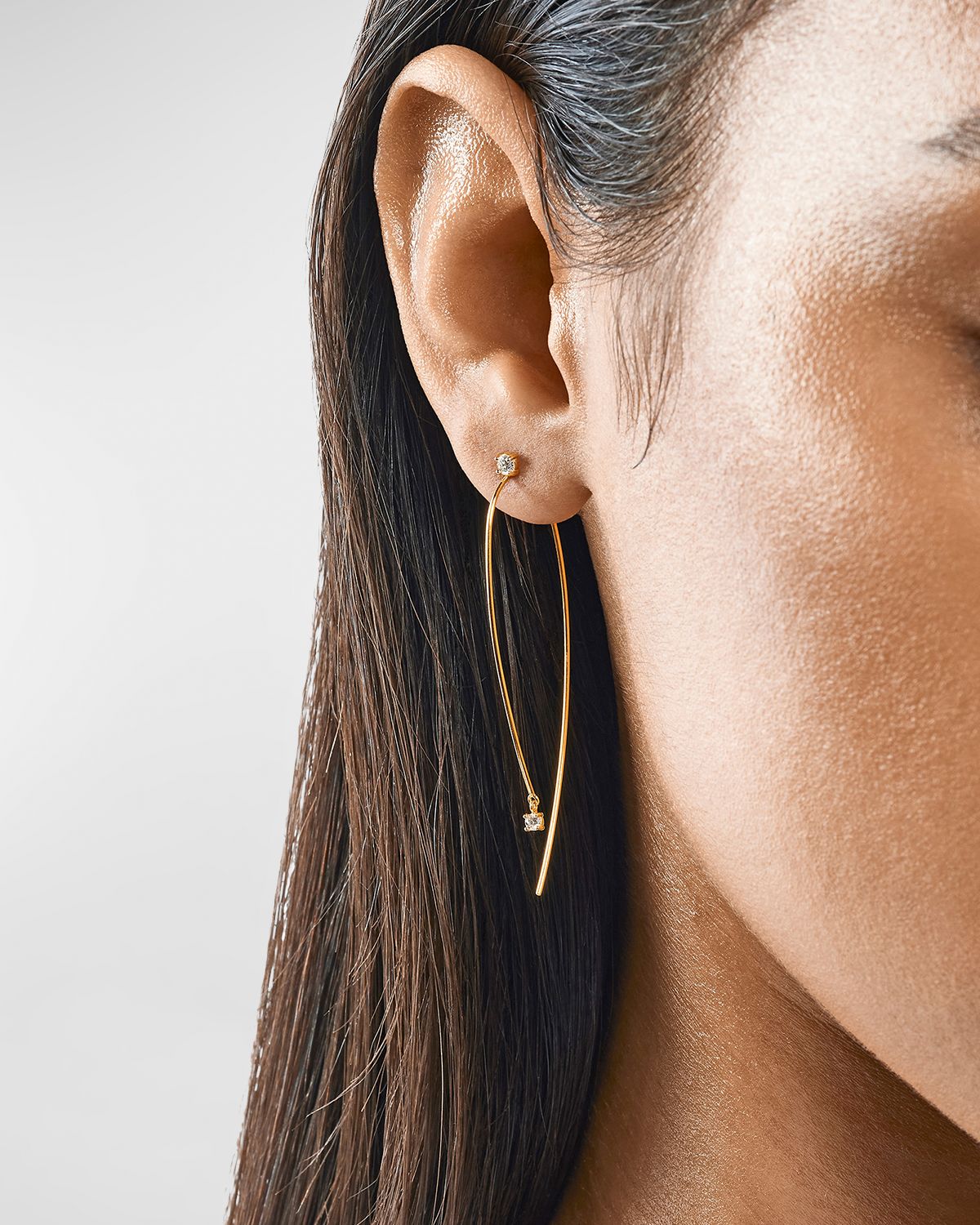 LANA 14K Gold Hooked On Hoops With Diamonds