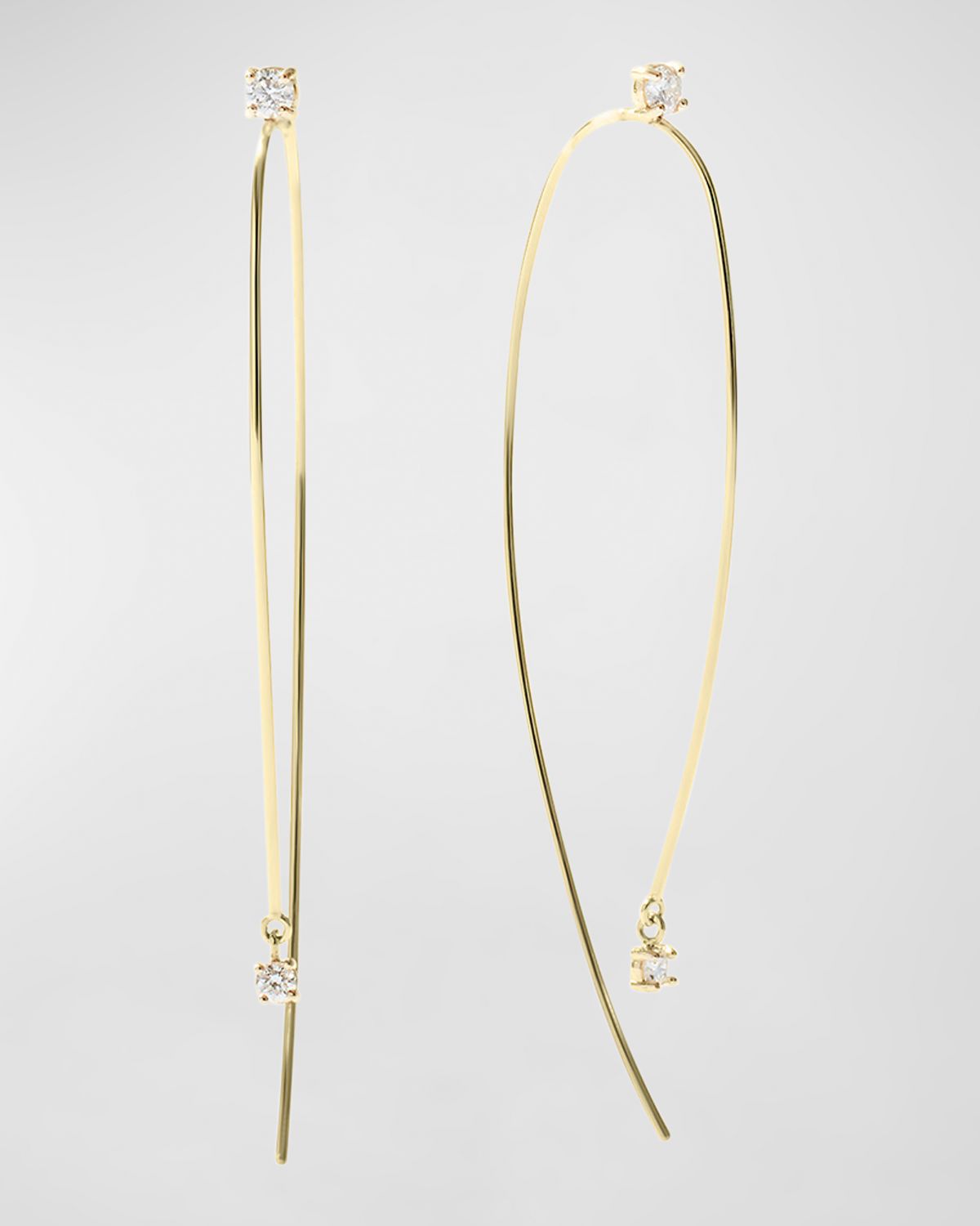 LANA 14K Gold Hooked On Hoops With Diamonds