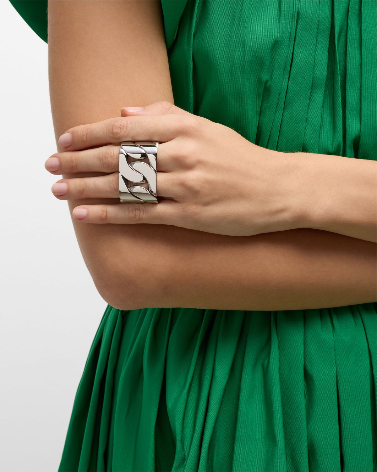 McQueen 2 Finger Chain Ring