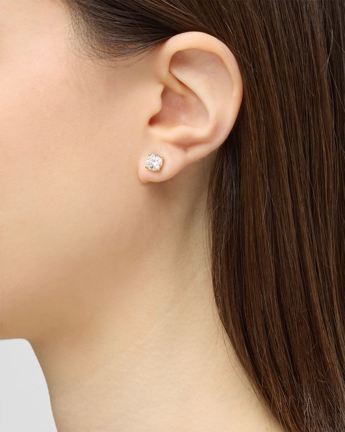 Neiman Marcus Lab Grown Diamonds Lab Gown Diamond 18K Yellow Gold Stud Earrings, 2.01tcw