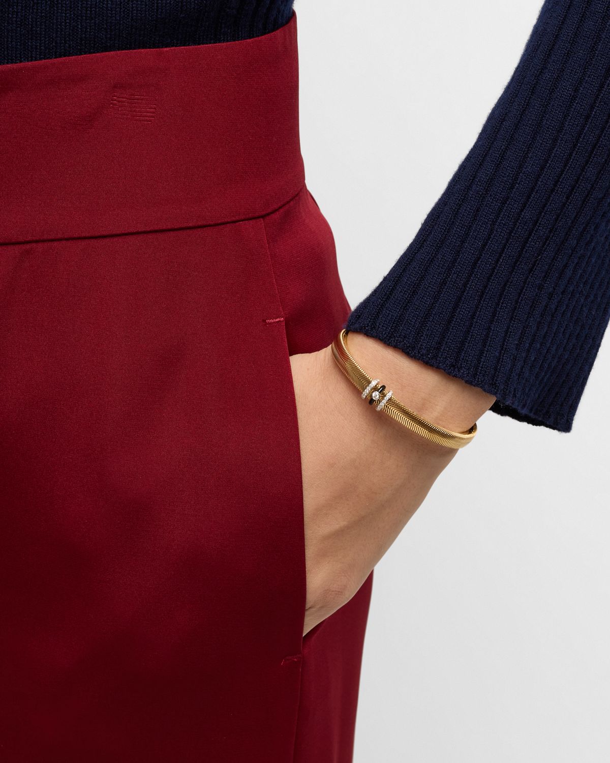 Nikos Koulis 18K Yellow Gold Feelings Bracelet with Diamond Accents