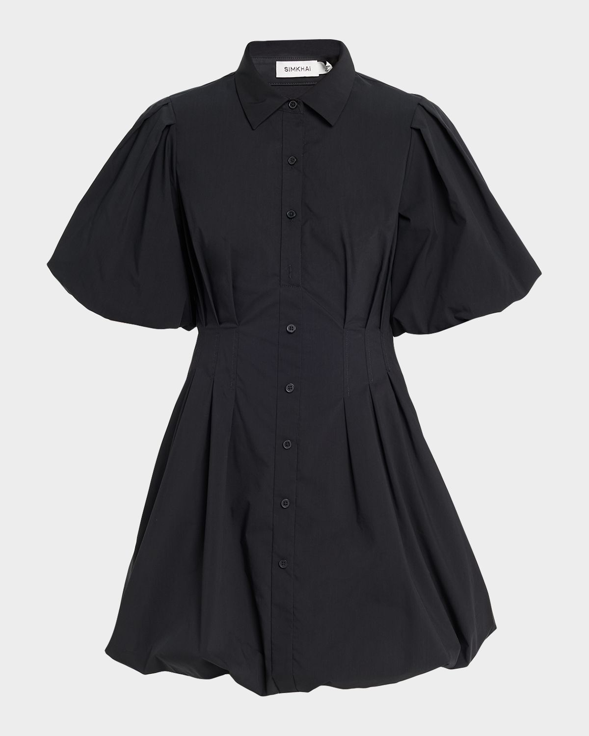 SIMKHAI Cleo Polin Balloon-Sleeve Pleated Mini Dress | Thumbnail 8 SIMKHAI Cleo Polin Balloon-Sleeve Pleated Mini Dress | Thumbnail 8
