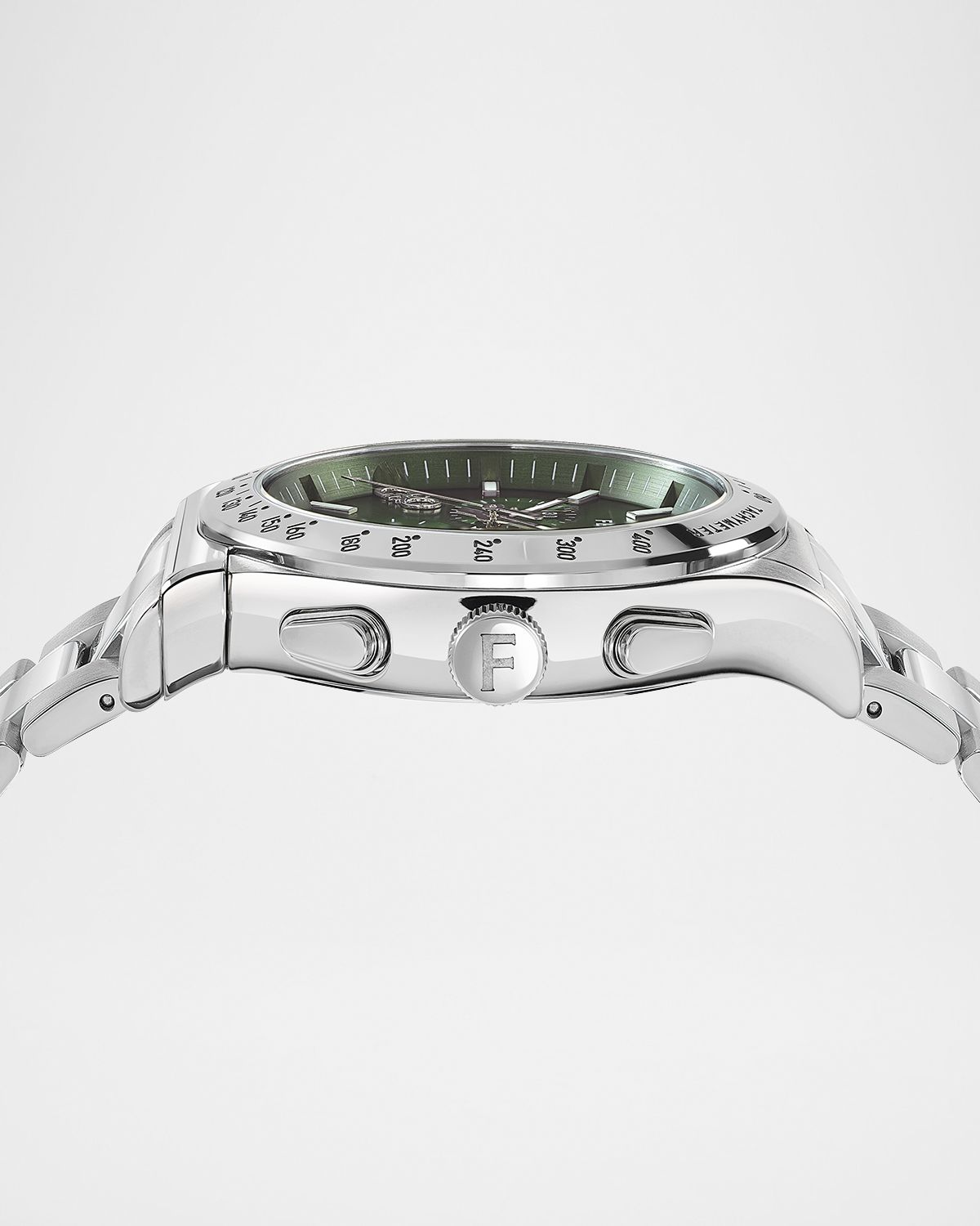 Ferragamo Men 's 42mm  1927 Chrono Watch with Bracelet Strap, Green