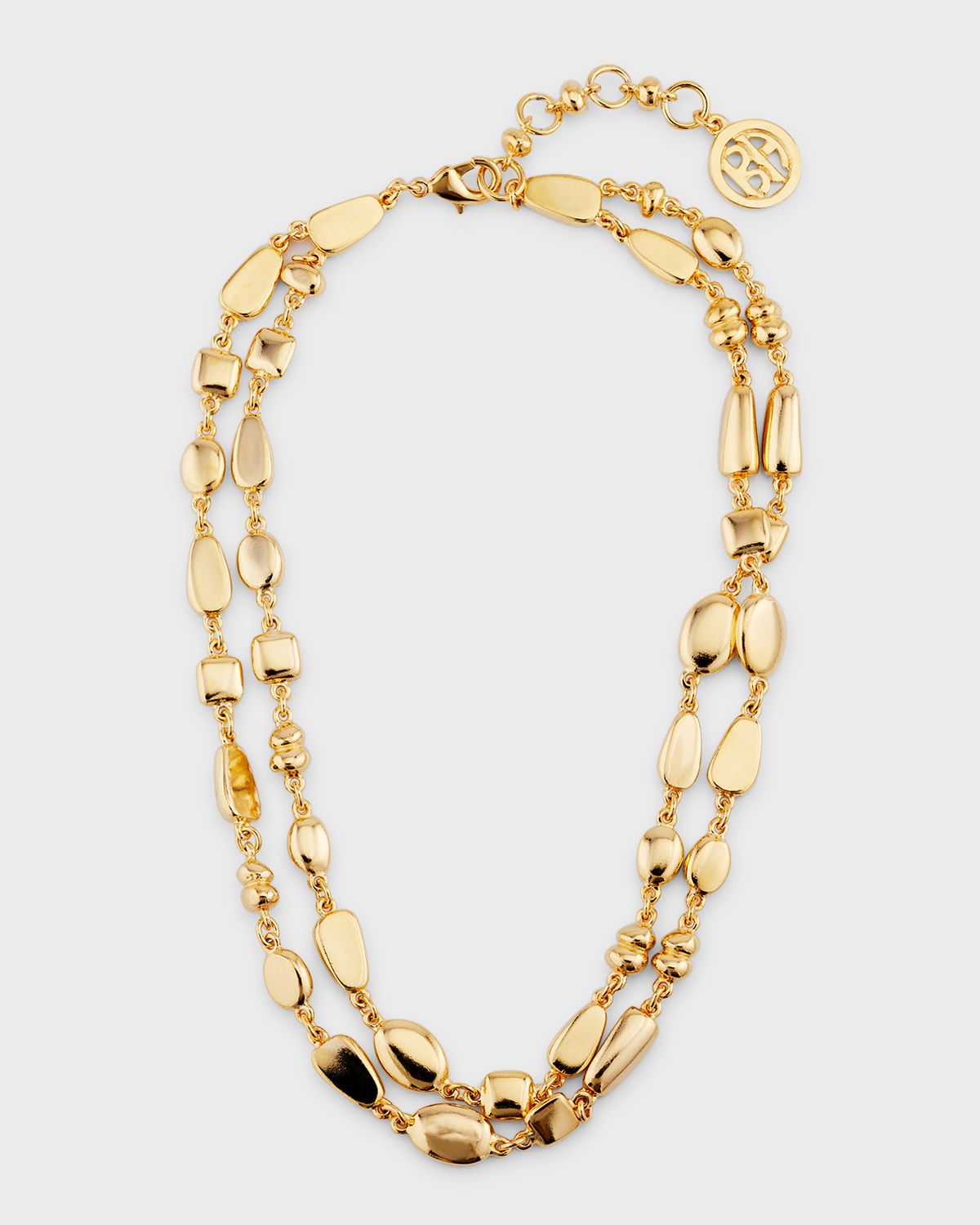 Ben-Amun 24K Gold Two-Row Nuggets Necklace