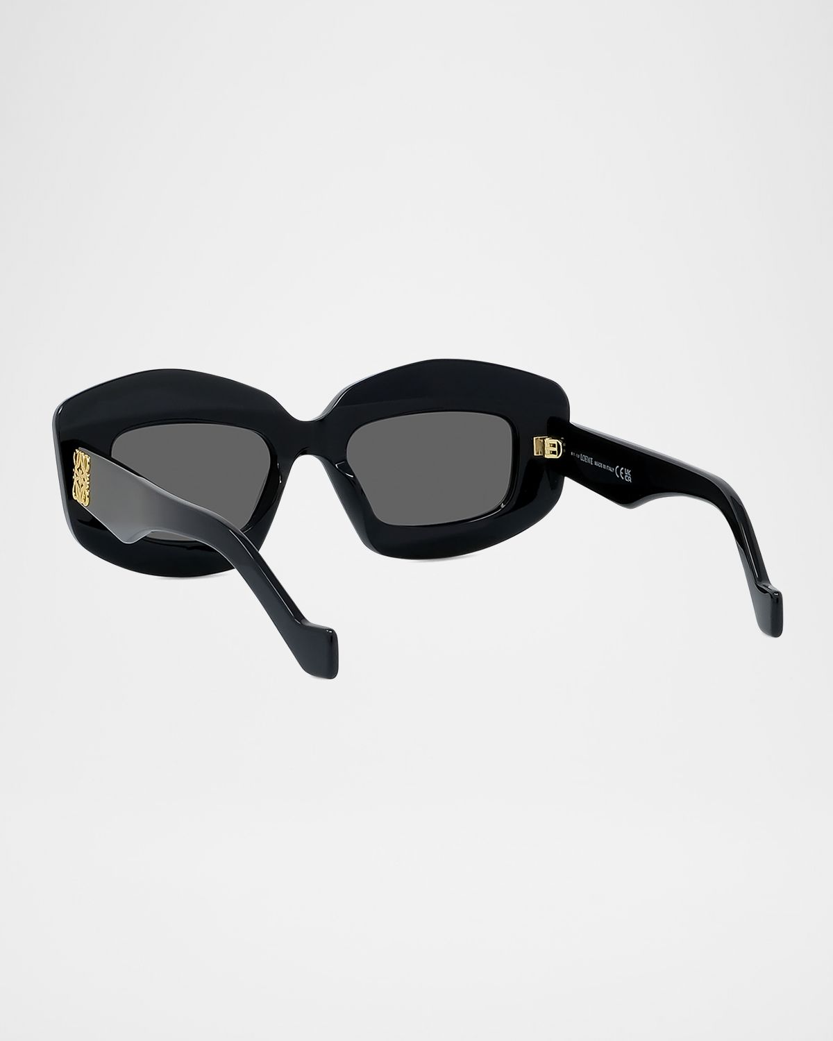 Loewe Men's Anagram Acetate-Nylon Rectangle Sunglasses