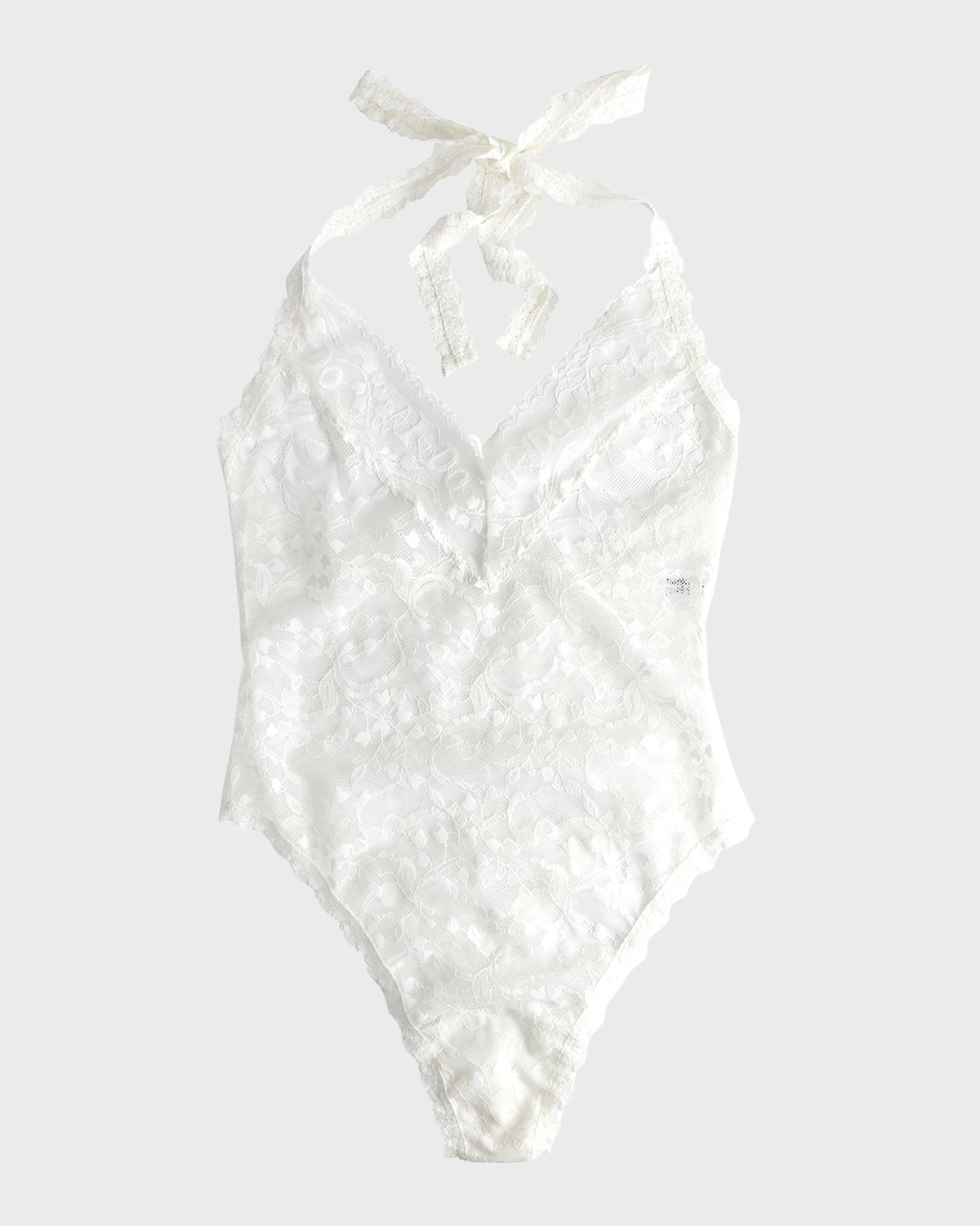 Hanky Panky I Do Scalloped Shimmer Lace Bodysuit | Thumbnail 4