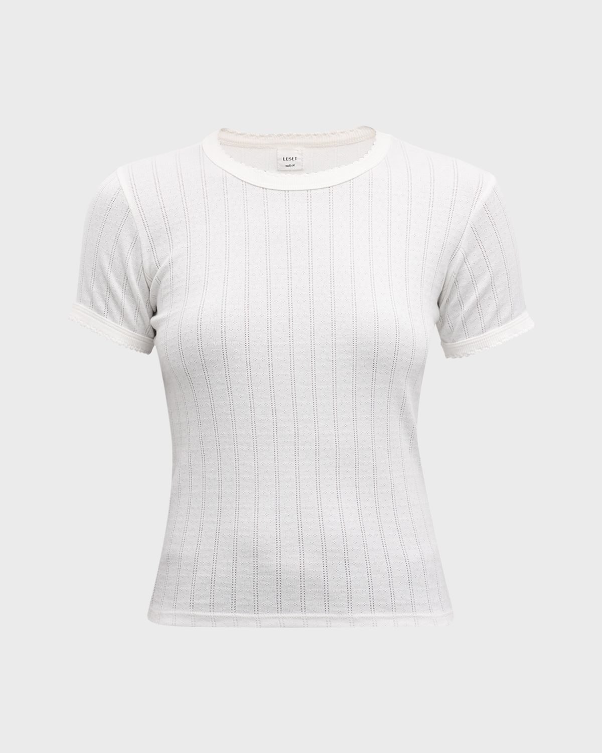 LESET Pointelle Slim Fit Tee