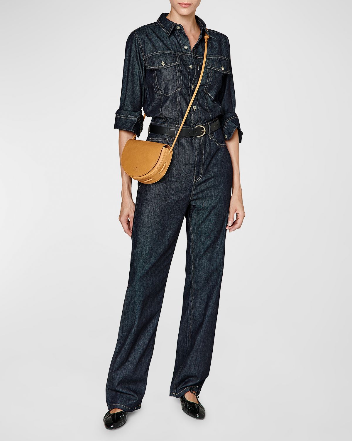 Il Bisonte Snodo Flap Leather Crossbody Bag