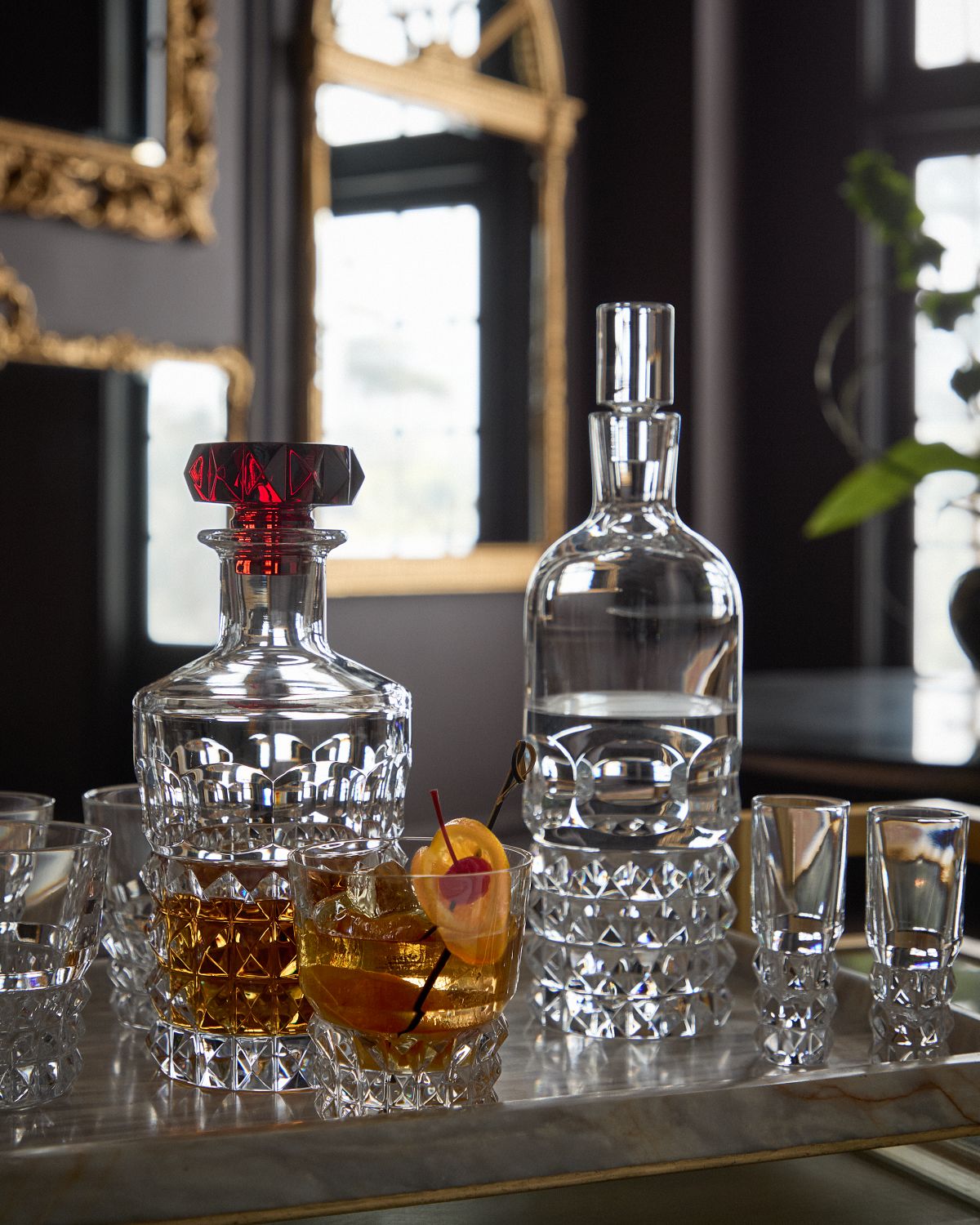 Baccarat Louxor Round Decanter, 25 oz.