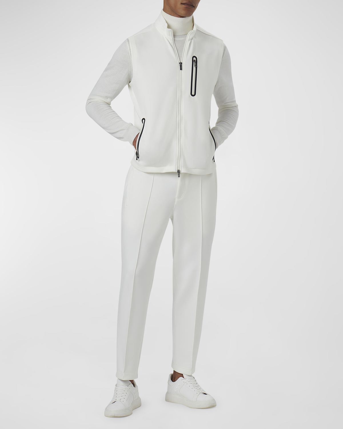 Bugatchi Men 's Mock-Neck Knit Vest