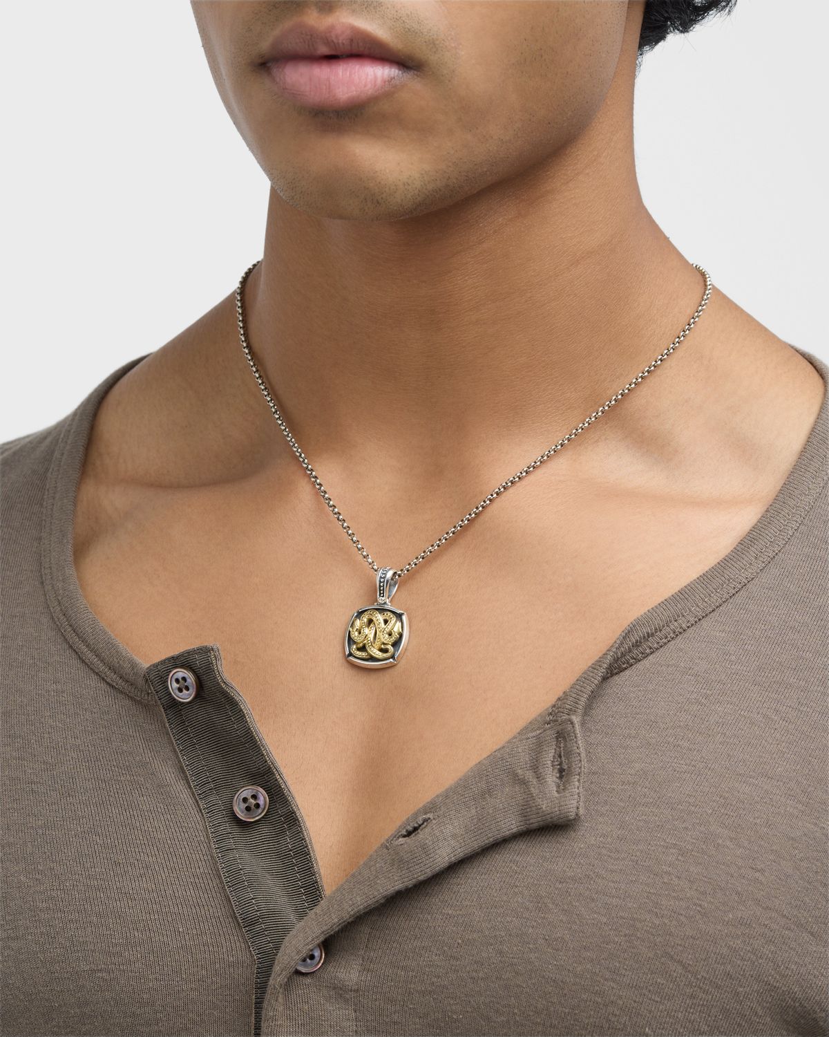 Konstantino Men 's Two-Tone Serpent Pendant