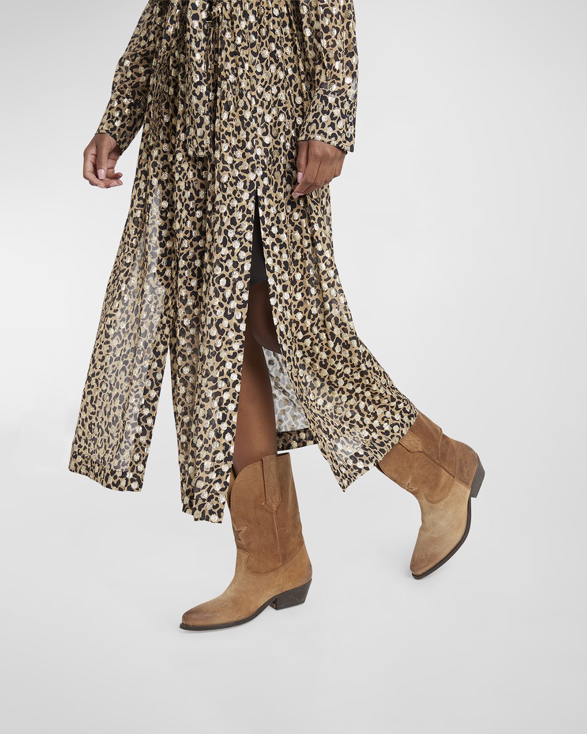 Golden Goose Wish Star Suede Western Boots
