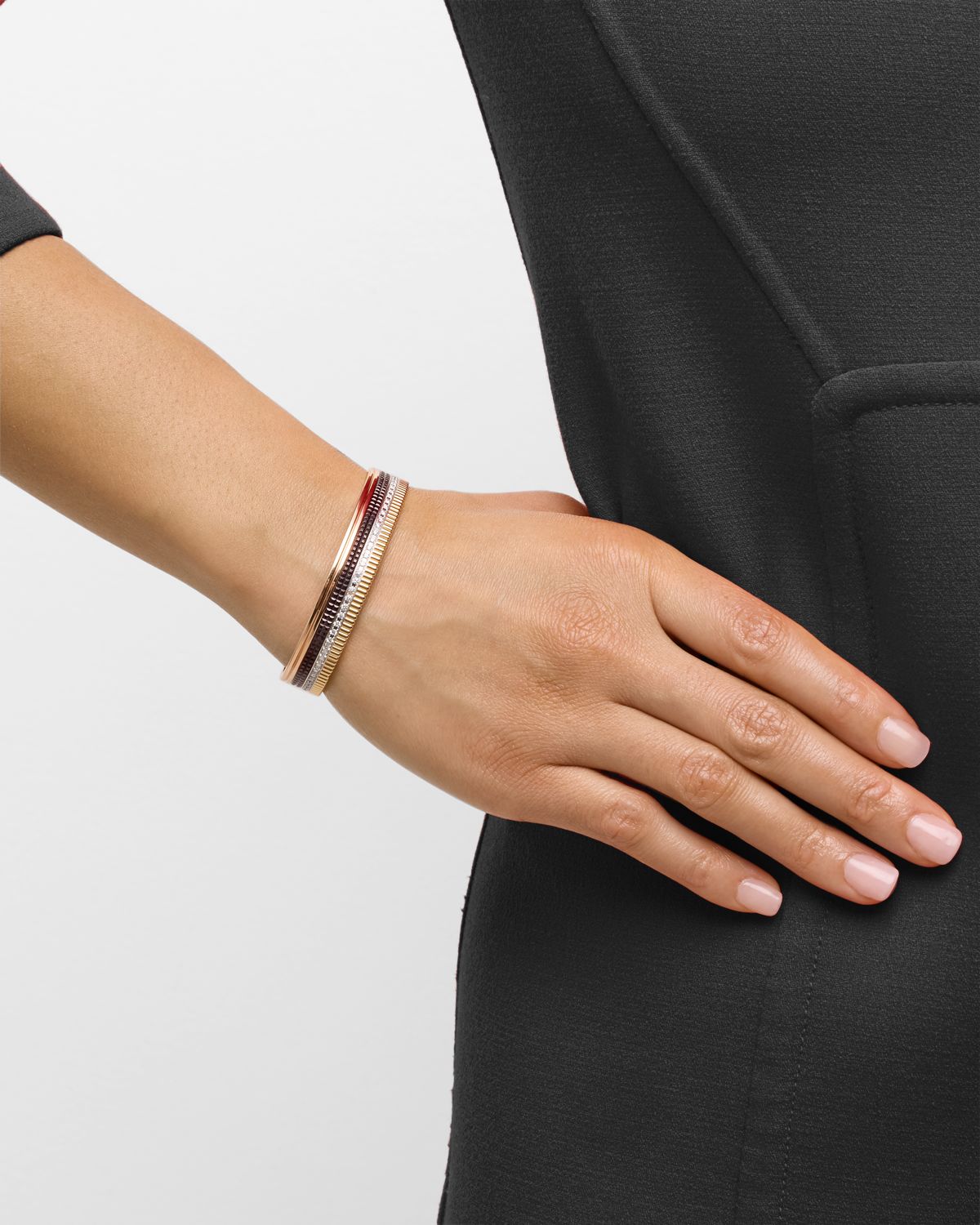 Boucheron Quatre Classique 18K Gold Brown PVD & Diamond Bangle