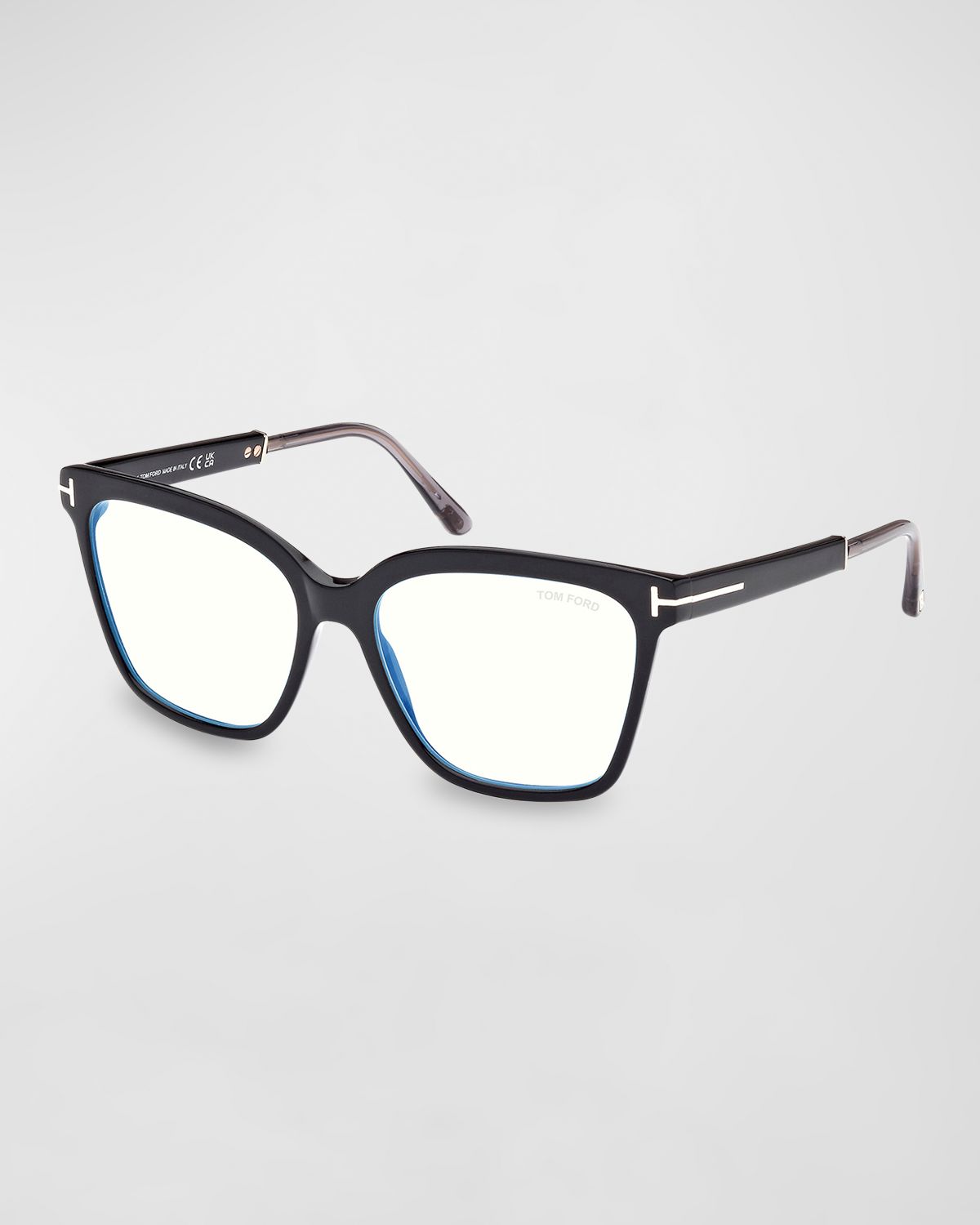 TOM FORD Blue Blocking Two-Tone Acetate Square Glasses