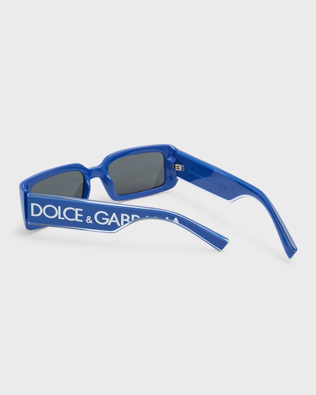 Dolce & Gabbana Graphic Logo Plastic Rectangle Sunglasses