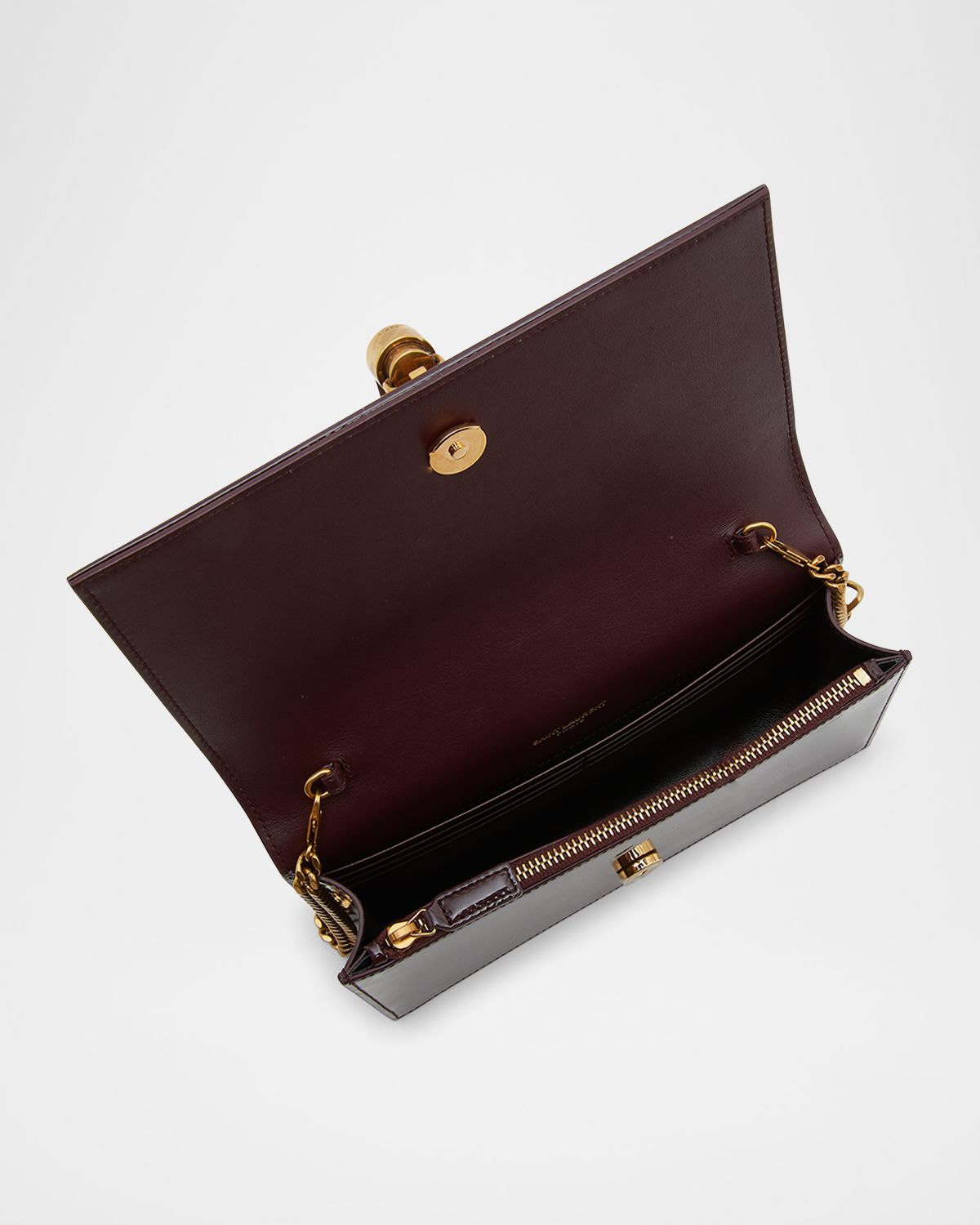 Saint Laurent Kate Small Tassel YSL Wallet on Chain in Patent Leather