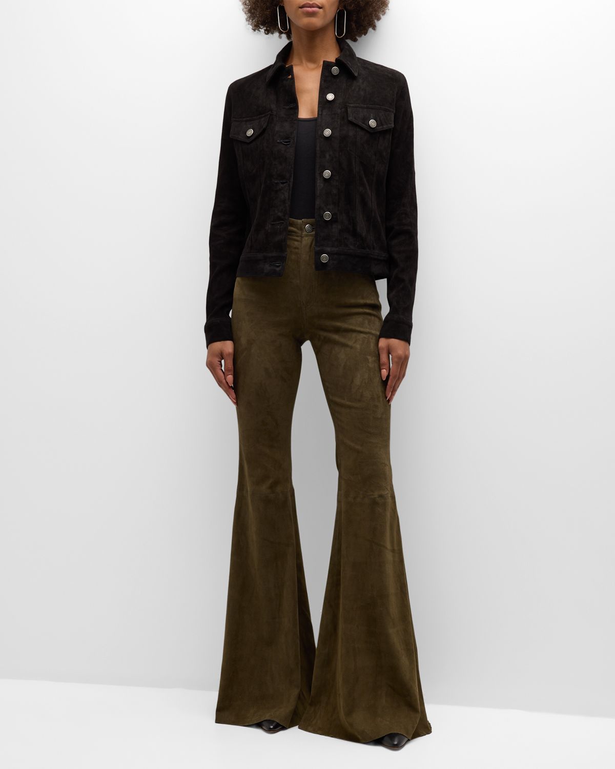 Cout De La Liberte Donna Suede Trucker Jacket