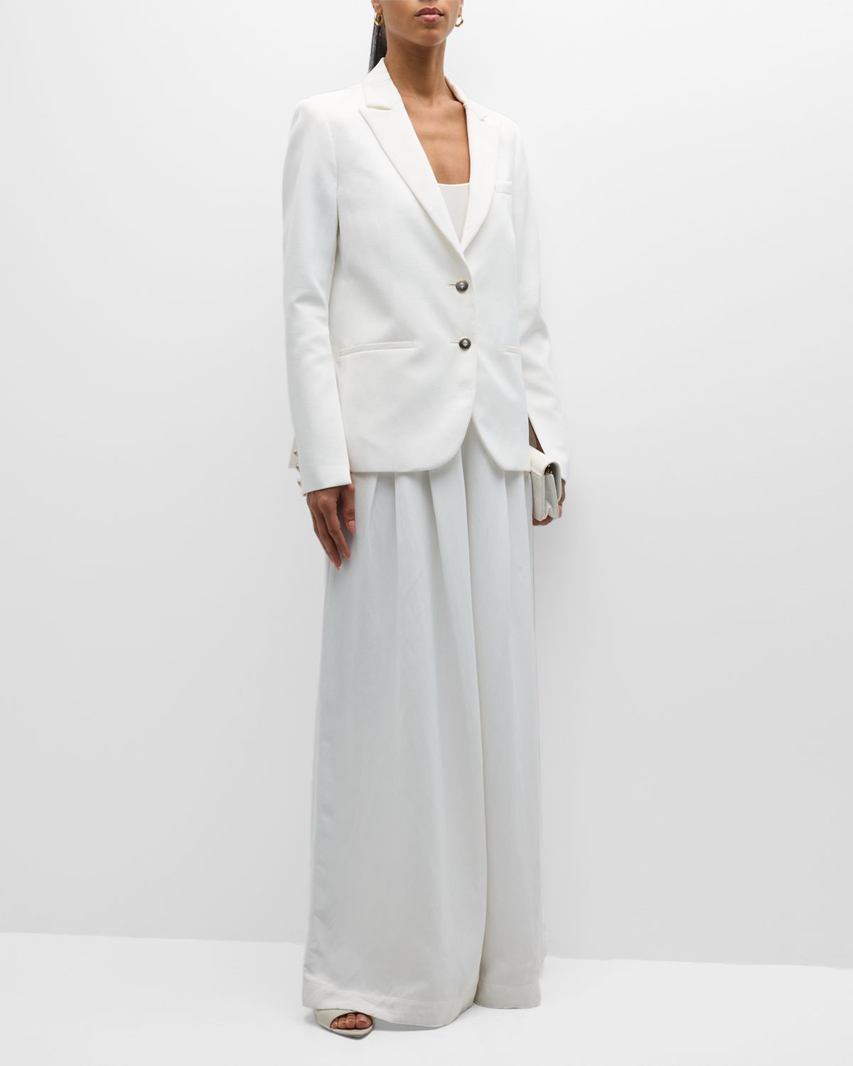 TWP Boyfriend Blazer with Zip-Sleeves