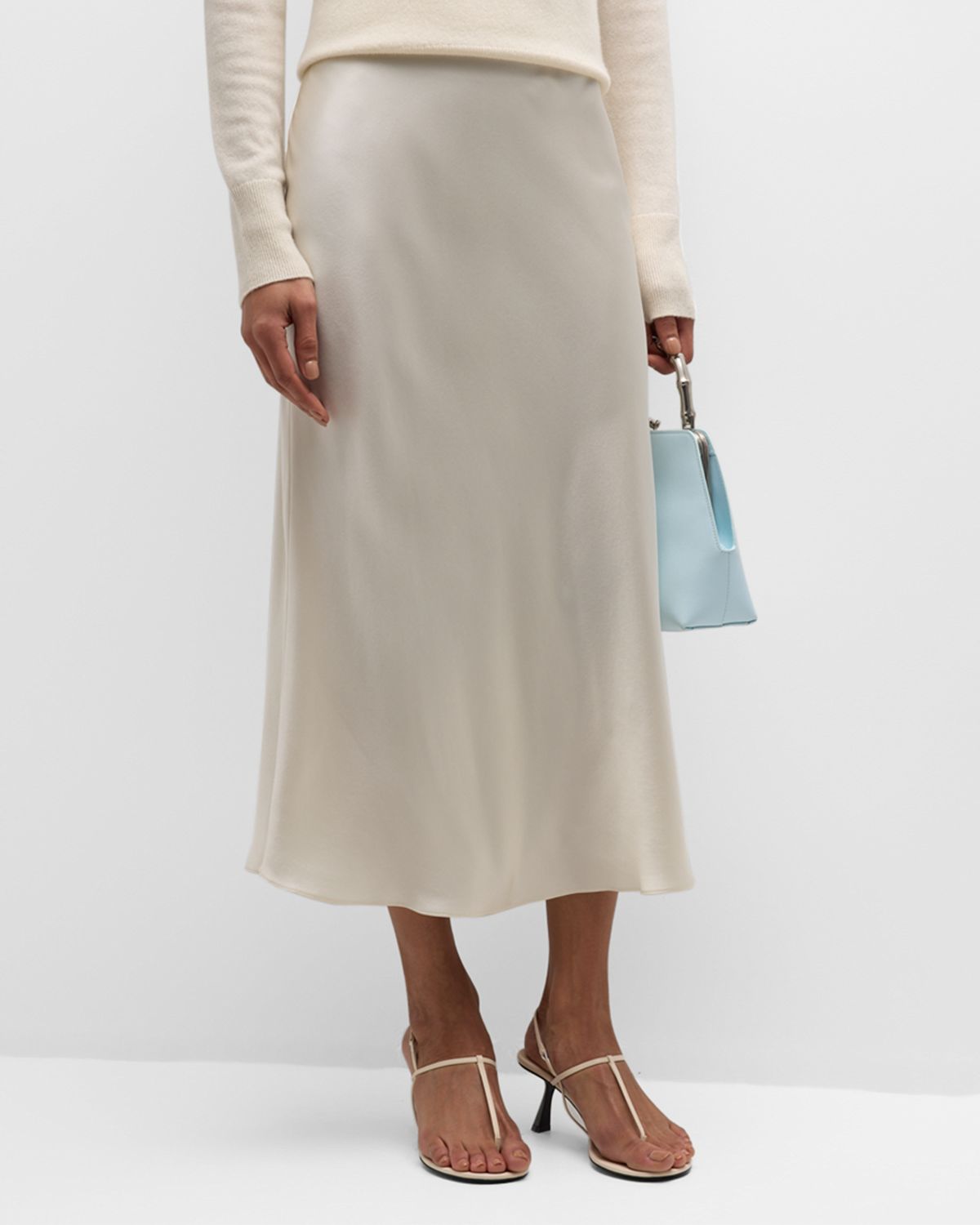 Sablyn Silk Midi Skirt