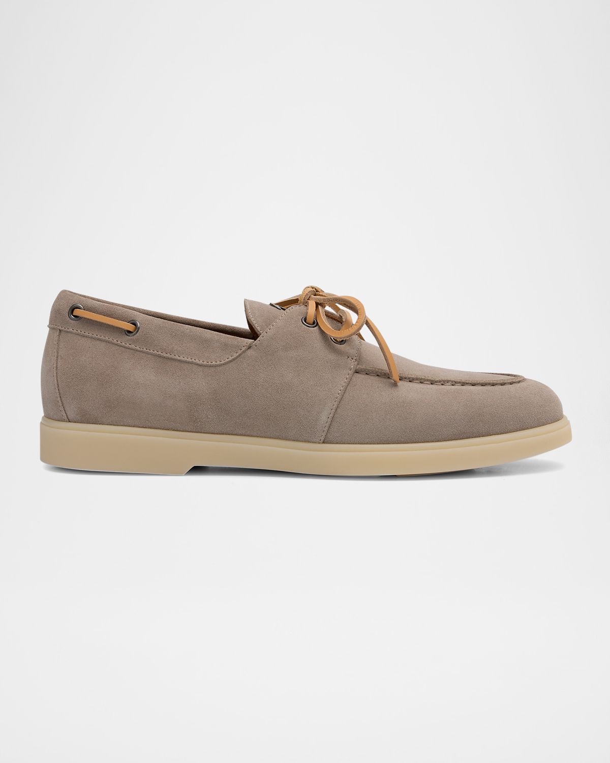 Giuseppe Zanotti Men 's Suede Metal Logo Boat Shoes
