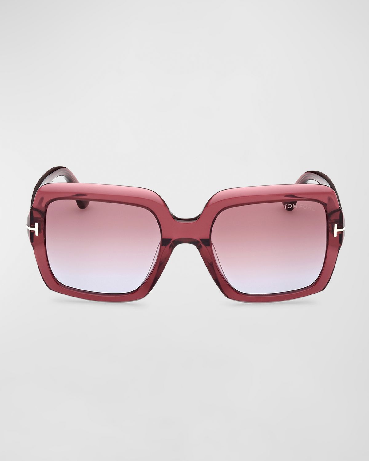 TOM FORD Kaya Beveled Acetate Square Sunglasses