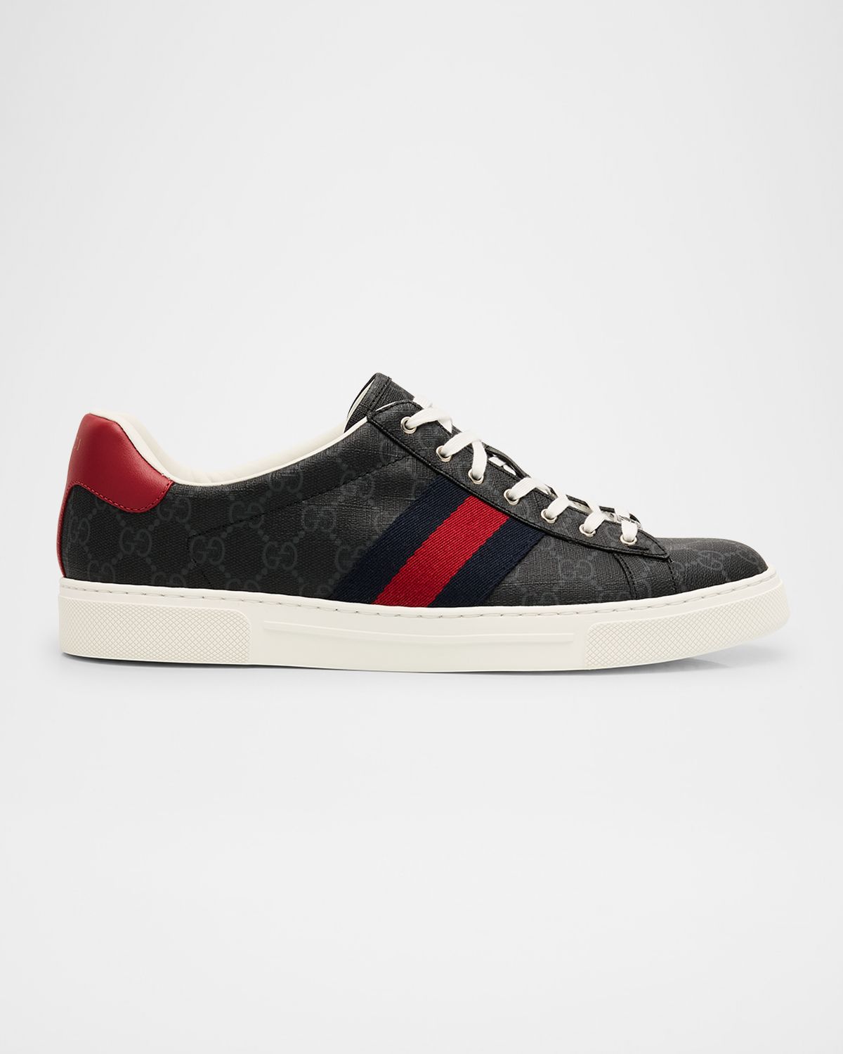Gucci Men 's Ace Low-Top Sneakers with Web