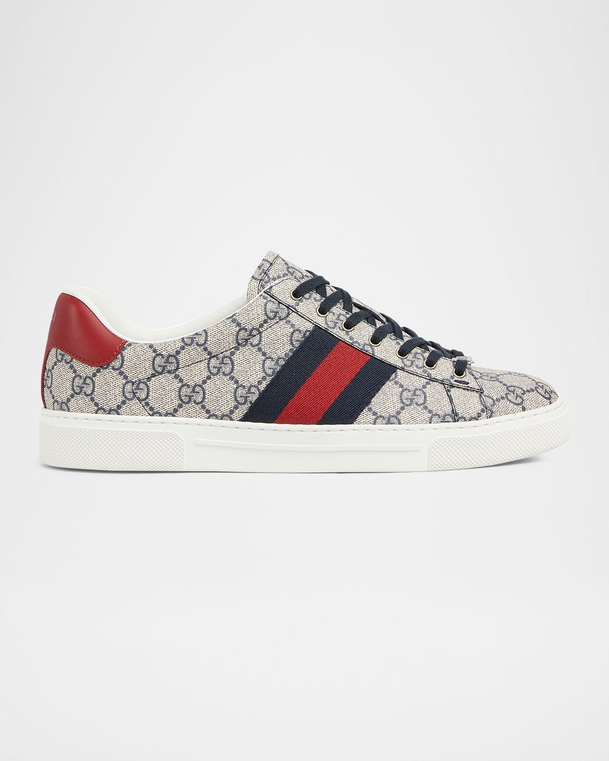 Gucci Men 's Ace Low-Top Sneakers with Web