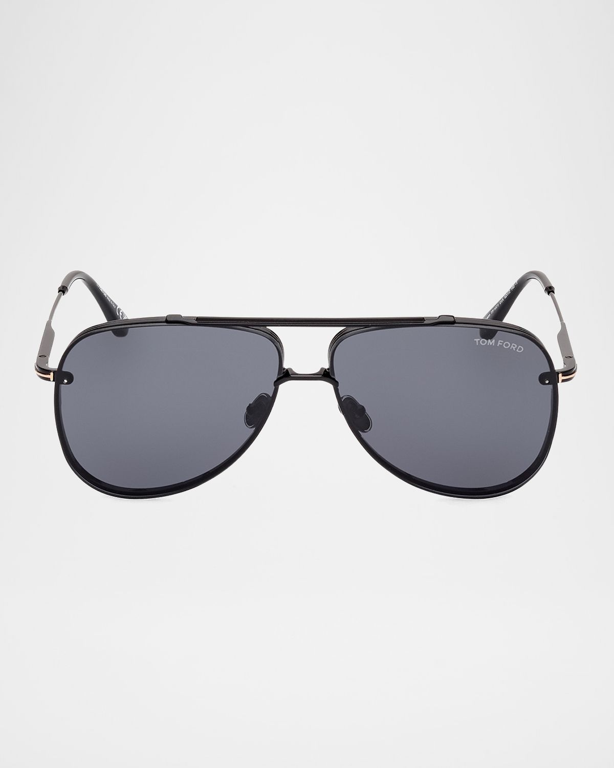 TOM FORD Men 's Leon Metal Aviator Sunglasses