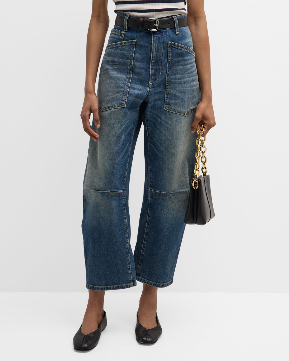 Nili Lotan Shon Cropped Jeans