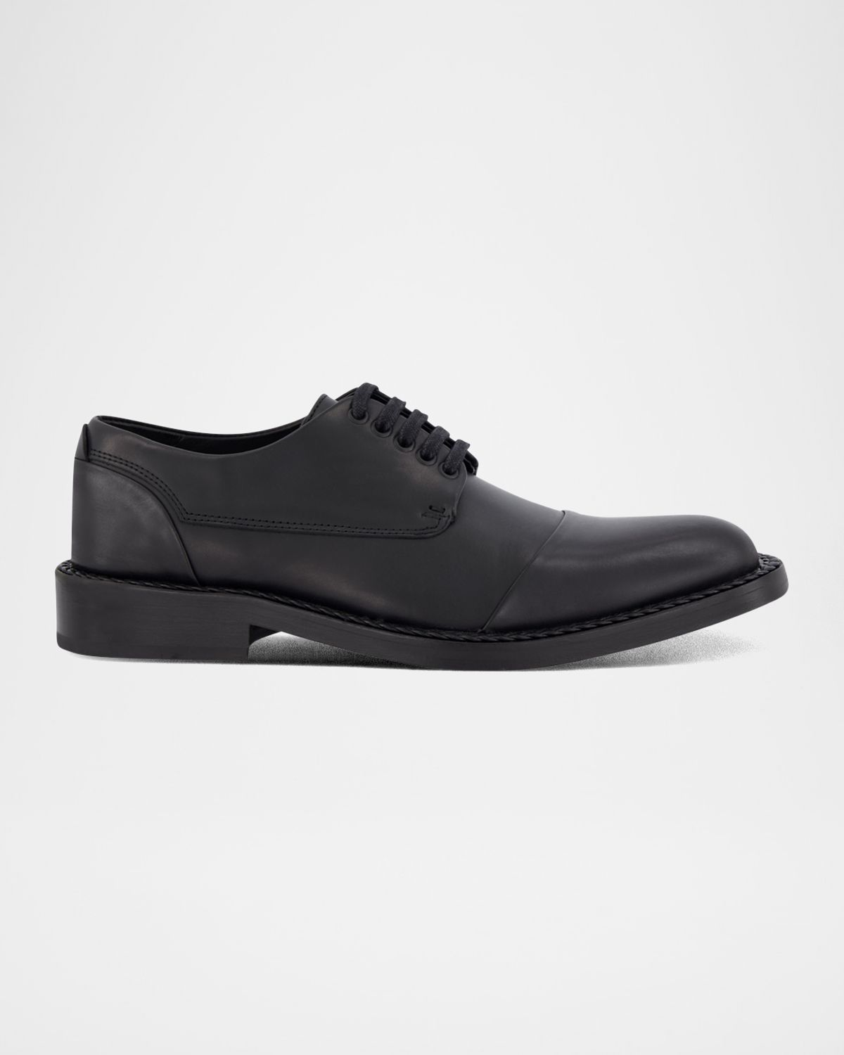 Karl Lagerfeld Paris Men 's Braided Welt Cap Toe Derby Shoes
