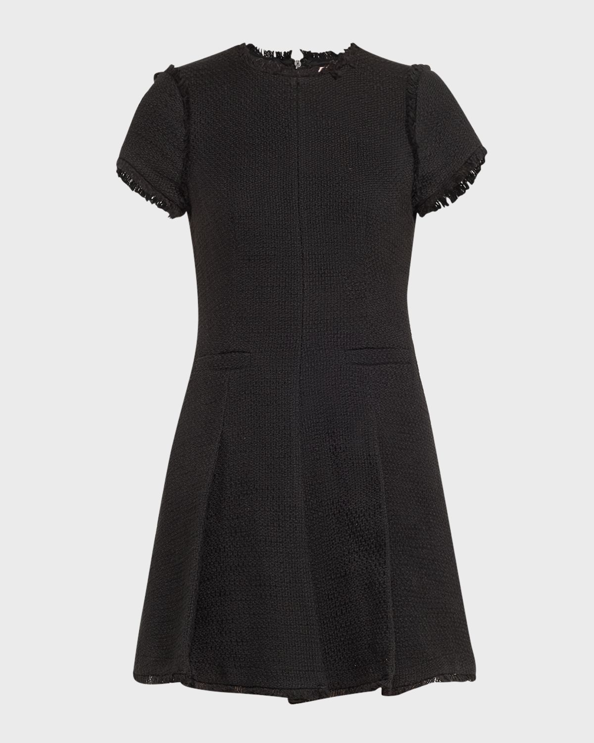 Cinq a Sept Nova Cotton Boucle Pleated Mini Dress