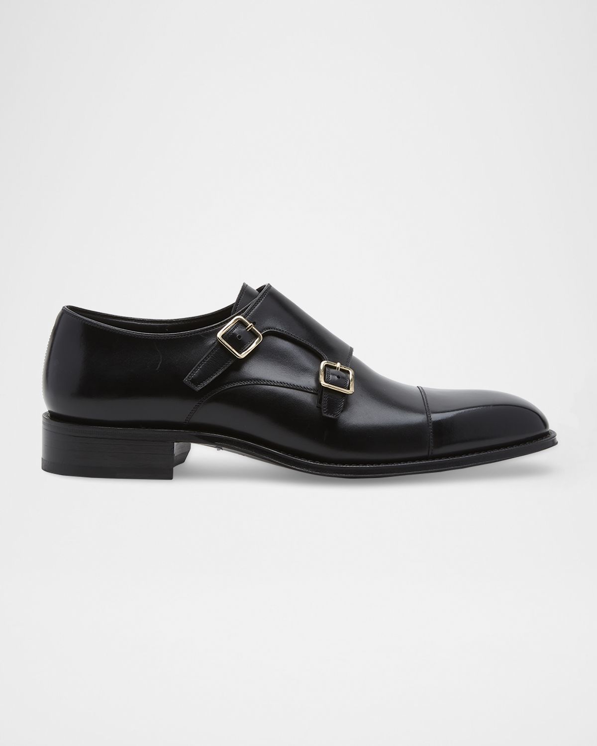 TOM FORD Men 's Claydon Leather Double-Monk Strap Loafers